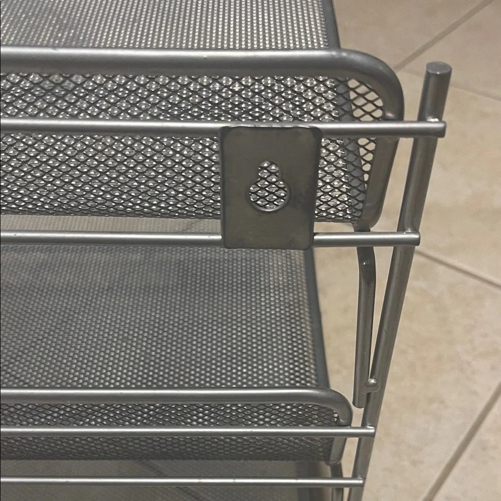 Metal Mesh 3-Tier Drawer Organizer - Gray